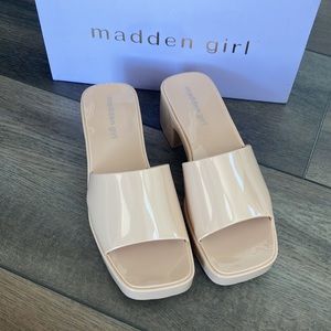 NEW Madden Girl Slide Block Heel Sandals